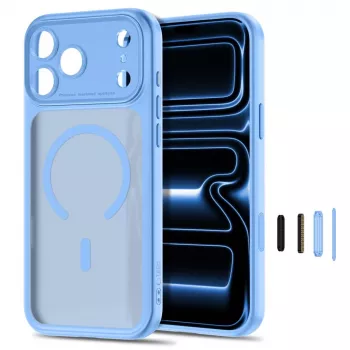 TECH-PROTECT MagPeak MagSafe vāciņš iPhone 17 Pro Max / 18 Pro Max, matēti gaiši zils
