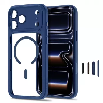 TECH-PROTECT MagPeak MagSafe caurspīdīgais vāciņš iPhone 17 Pro Max / 18 Pro Max – Deep Blue