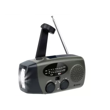 TRACER EXPLORER PRO Expedition radio ar saules paneli, rokas ģeneratoru, NOAA laika joslu, AM/FM, LED lukturīti un USB power bank