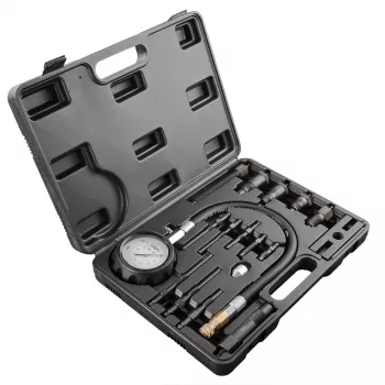 NEO TOOLS Dīzeļa kompresijas spiediena testeris, 16 daļu komplekts (0-70 bar / 0-1000 PSI)