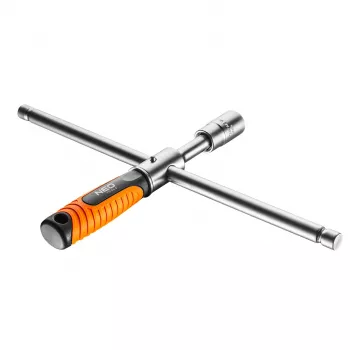 NEO TOOLS krustveida riteņu atslēga 17 x 19 mm | Hromvanādija tērauds