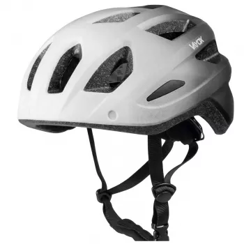 Vayox Active velo ķivere ar LED gaismu, balta-melna, M izmērs (54-58 cm)