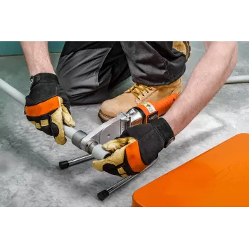 NEO TOOLS 900W plastmasas cauruļu metināšanas iekārta ar 6 sprauslām (20-63mm) PPR, PE, PB caurulēm, regulējama temperatūra 0-300°C, neslīdošas PTFE pārklājuma sprauslas, komplektā metāla kaste