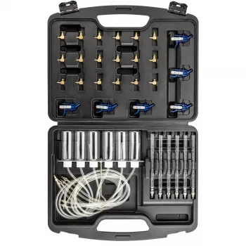 NEO TOOLS TOP-11-263 Common Rail Inžektoru Noplūdes Testa Komplekts dīzeļdzinējiem, 6 cilindru diagnostikas komplekts ar adapteriem un maciņu