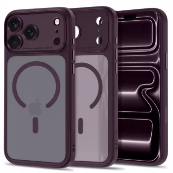 Tech-Protect MagPeak MagSafe maciņš iPhone 17 Pro Max / 18 Pro Max – matēts tumšais ķirsis