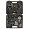 NEO TOOLS Degvielas iesmidzināšanas sistēmas testa komplekts ar 0-140 PSI glicerīna manometru, 29 adapteriem un koferi