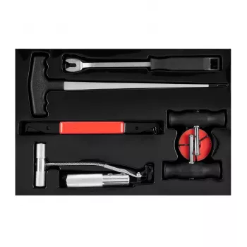 NEO TOOLS TOP-11-819 7 daļu vējstikla stikla noņemšanas komplekts ar 22 m kvadrātveida stiepli
