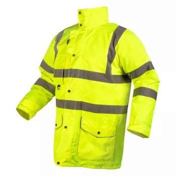 NEO TOOLS 5-in-1 augstas redzamības izolēta darba jaka, dzeltena, XL izmērs