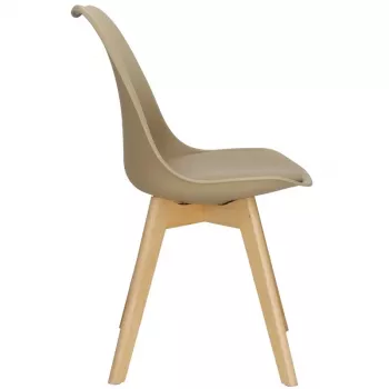 NO NAME Ēdamistabas krēsls BEIGE DC0019 47X41X82