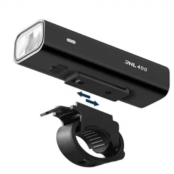 ROCKBROS RHL400 priekšējais velosipēda lukturis 400 lm USB-C melns