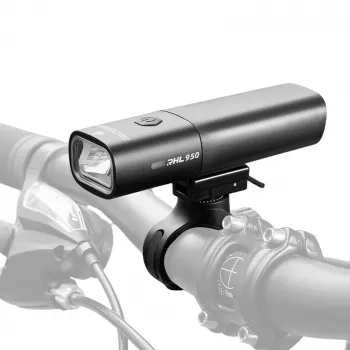 ROCKBROS RHL950 priekšējais velosipēda lukturis 950 lm ar noņemamu bateriju USB-C - Melns
