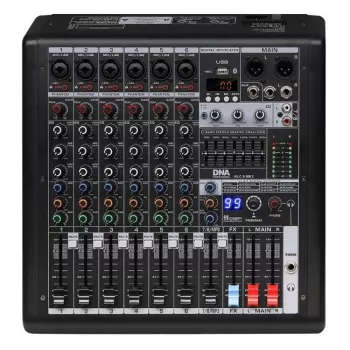 DNA Professional HLC 6 MK2 6 kanālu analogais mikseris ar 16 digitālajiem efektiem