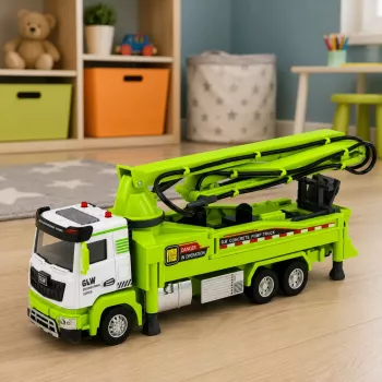 LEAN TOYS Betona sūkņa kravas automašīna ar gaismām, skaņām, ūdeni, vadība 1:40