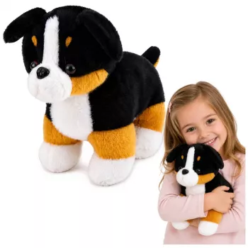 LEAN TOYS mīkstā rotaļlieta suns Bernes ganu suns 30x30 cm