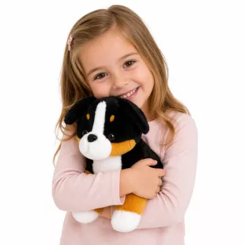 LEAN TOYS mīkstā rotaļlieta suns Bernes ganu suns 30x30 cm