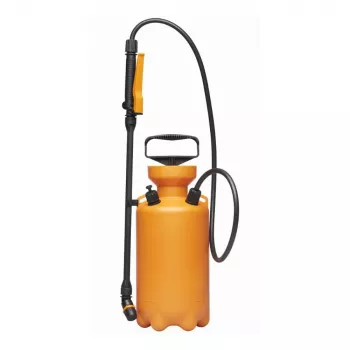FISKARS Pressure Sprayer 5L rokas dārza sūkņa smidzinātājs ar regulējamu sprauslu, plecu siksnu un spiediena samazināšanas vārstu