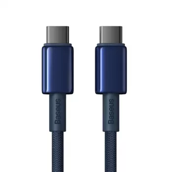 Baseus Tungsten Gold USB-C uz USB-C kabelis 100W PD 1m zils