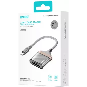 BWOO USB-C 2 vienā SD/TF karšu lasītājs (BO-BZ64)