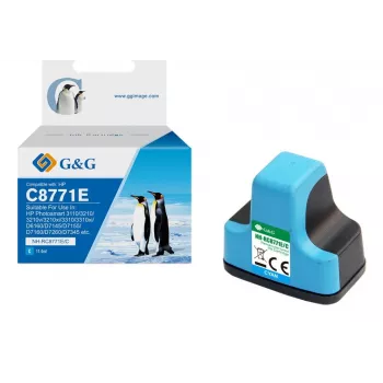 G&G saderīga HP 363 XL augstas ietilpības ciāna tintes kasetne (C8771EE)