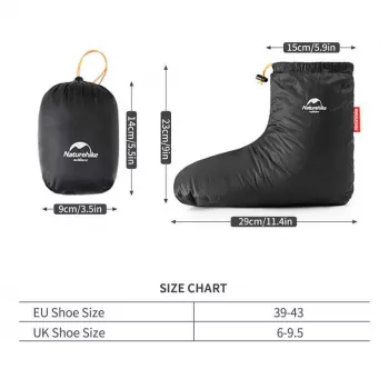 Naturehike Zosu dūnu potīšu zābaki NH18S023-T melni vidēji