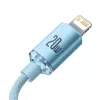 Baseus Crystal Shine USB-C uz Lightning kabelis 20W, 1,2 m, zils