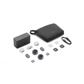 DJI Mic Mini 2 bezvadu mikrofonu sistēma (2 TX + 1 Mobile RX + uzlādes futrālis), balta