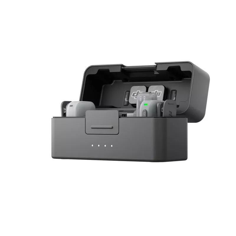 DJI Mic Mini 2 bezvadu mikrofonu sistēma (2 TX + 1 Mobile RX + uzlādes futrālis), balta