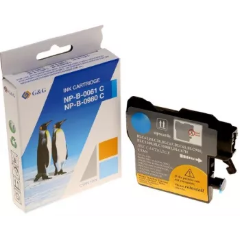 G&G Ninestar augstas ietilpības melnās tintes kasetne Brother LC-980/LC-1100 saderīga (XXL, 20 ml, 600 lapas)