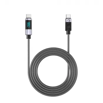 ORICO LDC2C USB-C uz USB-C PD 100W kabelis ar LED jaudas indikatoru, 480 Mbps, 3 m, melns