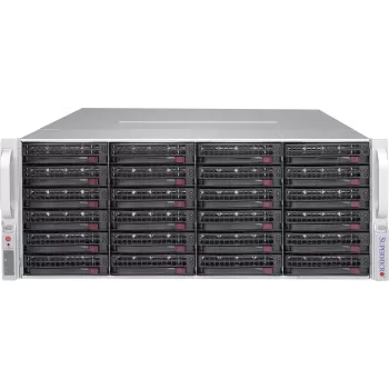 Supermicro CSE-847E2C-R1K23JBOD 4U 44 vietu JBOD uzglabāšanas korpuss (SAS3/SATA3, 1230W redundant, melns)