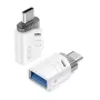 XO NB256B OTG adapteris USB-A ligzda uz USB-C spraudni, balts (NB256B)