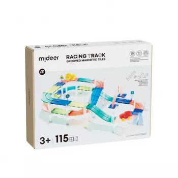 Mideer MD6395 Magnētiskā sacīkšu trases komplekts ar 2 mašīnām, 115 daļas, 3+ gadi