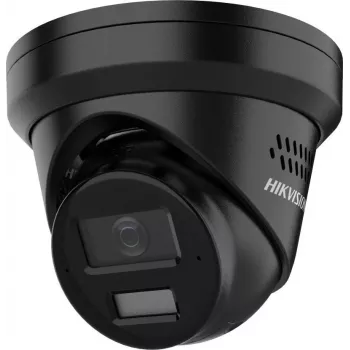 Hikvision 8 MP 4K UHD kupola tīkla kamera ar AcuSense un Smart Hybrid Light, 2.8 mm fiksēts objektīvs, melna