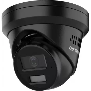 Hikvision 8 MP 4K UHD kupola tīkla kamera ar AcuSense un Smart Hybrid Light, 2.8 mm fiksēts objektīvs, melna