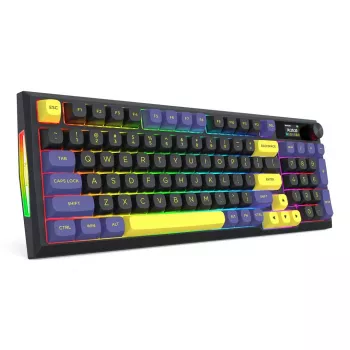 Redragon K725LBY-RGB-PRO Glintstone 75% bezvadu mehāniskā spēļu tastatūra (tri-mode, maināmi sarkanie slēdži)