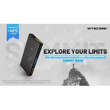 Nitecore Summit 10000 mAh 38.5W Power Bank Melns