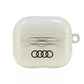 Audi IML Ģeometriskais raksts AirPods 3 vāciņš balts AU-IMLAP3-A6/D3-WE