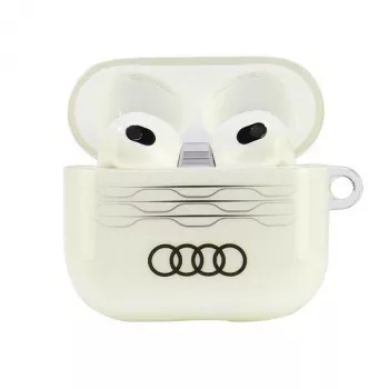 Audi IML Ģeometriskais raksts AirPods 3 vāciņš balts AU-IMLAP3-A6/D3-WE