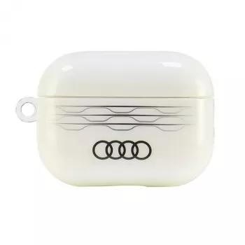 Audi IML Geometric Pattern AirPods Pro 2 maciņš balts