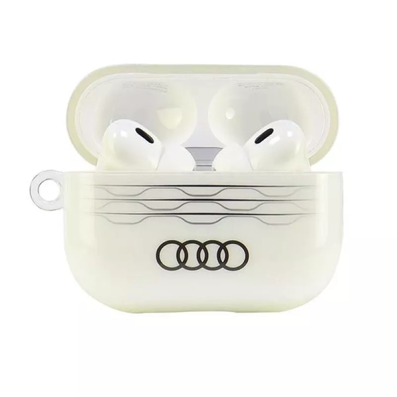 Audi IML Geometric Pattern AirPods Pro 2 maciņš balts