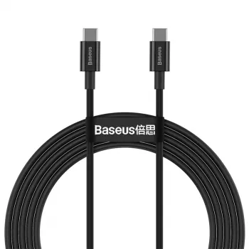 Baseus CATYS-C01 USB-C uz USB-C 100W PD ātrās uzlādes kabelis 2m melns