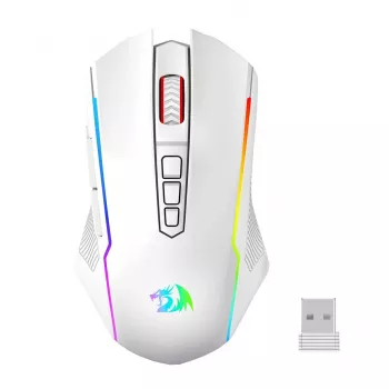Redragon M914W-RGB NIX Tri-Mode bezvadu spēļu pele, 26K DPI, balta