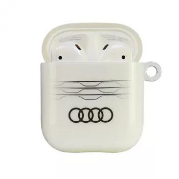 Audi IML Ģeometriskais raksts AirPods 1/2 maciņš balts AU-IMLAP-A6/D3-WE