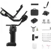ZHIYUN CRANE 4 COMBO 3 asu kameras gimbala stabilizators ar 6kg kravnesību, 12h akumulatoru, skārienekrānu un papildgaismu, melns