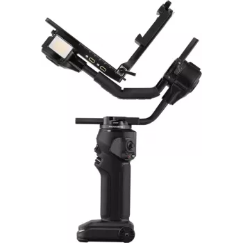 ZHIYUN CRANE 4 COMBO 3 asu kameras gimbala stabilizators ar 6kg kravnesību, 12h akumulatoru, skārienekrānu un papildgaismu, melns