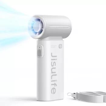 JISULIFE Life9 rokas ventilators 3600mAh ar power bank funkciju - pelēks