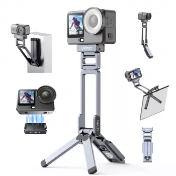 ULANZI MA37 Magnētiskais Mini Tripods Satvēriens DJI Osmo Action 6 Nano Arca-Swiss Pelēks
