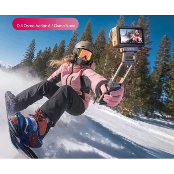 ULANZI MA37 Magnētiskais Mini Tripods Satvēriens DJI Osmo Action 6 Nano Arca-Swiss Pelēks