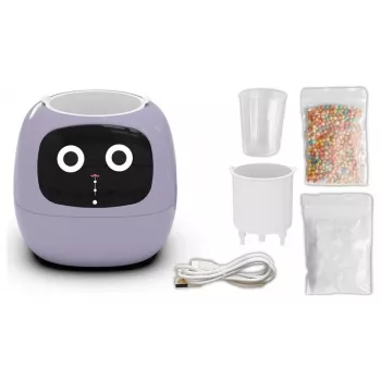 PLANTSIO IVY viedais dārziņš, purpura, 6-podu hidroponiskā sistēma ar 23W pilna spektra LED, 1,5L rezervuāru, automātisko apgaismojumu un skārienpaneli