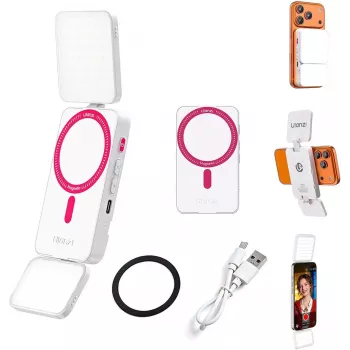 ULANZI GL01 GlowUp MagSafe LED pašbildes gaisma iPhone, 2500K-9000K, CRI 97, balta